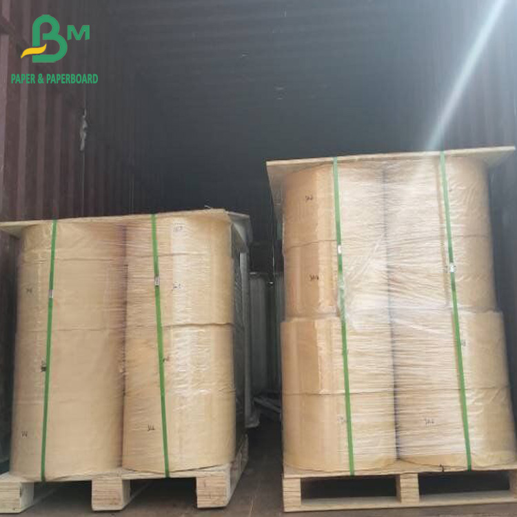 40gsm 70gsm BKP Sack Kraft Paper For Brown Food Packing Bag Wide 0.5m - 2.5m