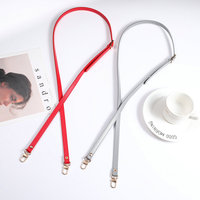 Sangle de ceinture de luxe en cuir PU uni 1,2*120cm pour sac à bandoulière femme, accessoires réglables, bandoulière fine avec fermoir métallique