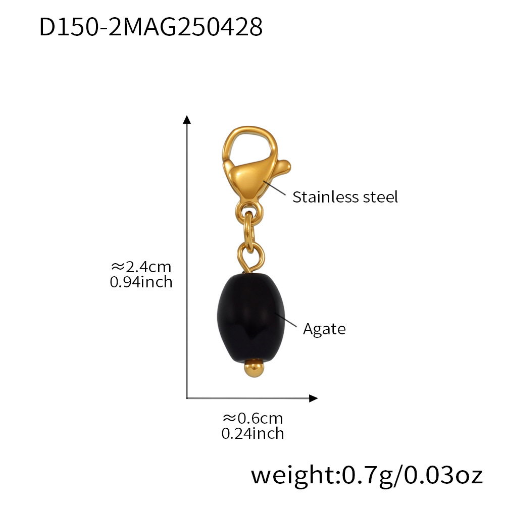 D150-2-pendentif agate dorée 5pcs
