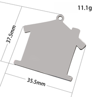 Pendentif Ywyougang en forme de maison vierge, en acier inoxydable, personnalisable par gravure, pour accessoires de bijoux faits main DIY
