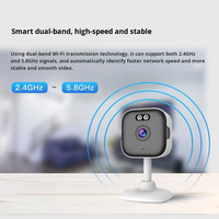 Mini caméra réseau sans fil HD avec capteur CMOS Vision nocturne Objectif fixe 4MM WiFi Détection de mouvement audio bidirectionnelle