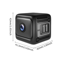 Mini caméra sans fil W11, caméra de sécurité portable avec batterie 1600mAh, prise en charge de la carte TF 128 Go pour la maison et le bureau