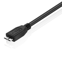Bochara Micro USB 3,0 con fuente de alimentación USB Cable DE DATOS macho a macho Super Speed Y Splitter 2 en 1 Cable de datos para HDD 60cm 100cm