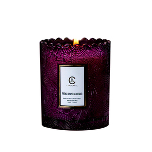 برطمانات غير لامعة حمراء وأرجوانية جرة فاخرة بغطاء حامل شموع هندسي ذهبي وردي - Product Image 4