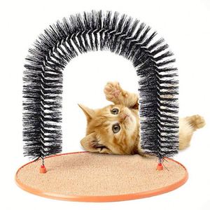 Interactive <b>Cat</b> Tunnel Grooming <b>Toy</b> with Self-Service Massager & Hair Remover Plastic Classic Design Boredom Buster for <b>Cats</b> - Product Image 4