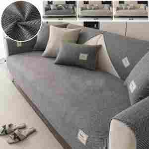 Coussin de <span class=keywords><strong>canapé</strong></span> en lin <span class=keywords><strong>anti</strong></span>-rayures housse de <span class=keywords><strong>canapé</strong></span> résistante aux chats protecteur de <span class=keywords><strong>canapé</strong></span> toutes saisons pour siège et dossier - Product Image 1