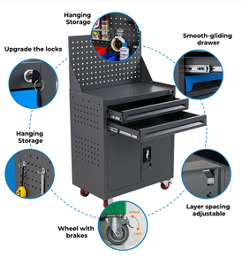 Oem thép không gỉ công nghiệp hội thảo công cụ Tủ xe đẩy với có thể khóa ngăn kéo mạnh mẽ Khả năng chịu tải Modular thiết kế - Product Image 4