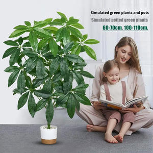 Arbre à argent artificiel <span class=keywords><strong>en</strong></span> plastique <span class=keywords><strong>en</strong></span> pot 100-200 cm <span class=keywords><strong>D</strong></span>écoration paysagère intérieure et extérieure pour salon salle à manger cour balcon - Product Image 5