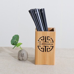 ที่วางตะเกียบไม้ไผ่พร้อมที่วางช้อนและช่องเก็บของสำหรับใช้ในครัวเรือน - Product Image 3