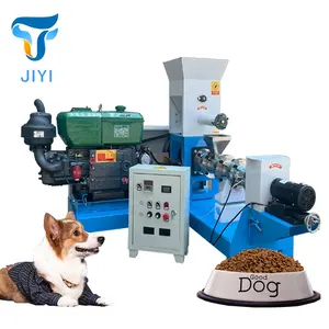 New Animal Feed Pellets Machine Extruder for Pet Dog Cat Poultry Fish Feed Granulation Processing for Farms