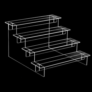 Présentoir créatif transparent à 3 niveaux <span class=keywords><strong>pour</strong></span> collection de figurines et cosmétiques, en acrylique à emboîtement rapide, <span class=keywords><strong>pour</strong></span> la maison - Product Image 1