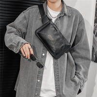 Sac banane en cuir PU pour homme de Guangzhou - Fermeture éclair portable pour usage quotidien/extérieur/professionnel