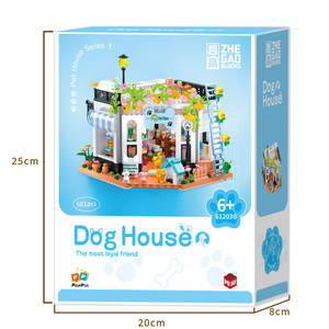ชุดตัวต่อบล็อก DIY สุดฮิตใน TikTok <span class=keywords><strong>ขาย</strong></span>ส่ง, บล็อกบ้านสัตว์เลี้ยงรูปสุนัข Want Want, <span class=keywords><strong>ของ</strong></span>ขวัญวันเกิดและคริสต์มาส - Product Image 1