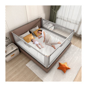 Dễ Dàng Cài Đặt 2M Twin Di Động Lan Can Giường Đường Sắt Bảo Vệ Trẻ Em Có Thể Gập Lại Bên Đường Sắt Bảo Vệ Giường An Toàn Đường Sắt - Product Image 1