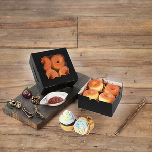 Eco Friendly <b>Recycled</b> Materials Rigid Rectangle Paper Cake <b>Boxes</b> UV Coating Biodegradable Food Safe Sugar Sushi 7 X 4.3 X 1.5 - Product Image 3