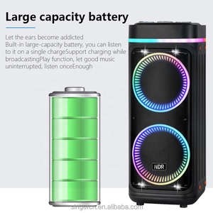 Altavoz Inalámbrico Bluetooth para Exteriores NDR-2807, Doble Woofer de 8 Pulgadas, Alta Potencia, Ideal para Karaoke y Fiestas - Product Image 4