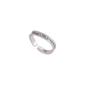 S925 Sterling <b>Silver</b> Letter <b>Ring</b> Women Adjustable Index Finger Gift Jewelry Simple Versatile Design - Product Image 5
