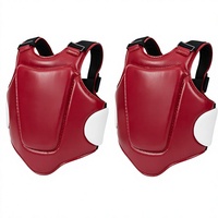 Protège-poitrine en cuir pour la boxe, lot de 2 protections d'entraînement pour MMA, karaté et sparring