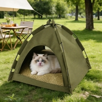 Casa Portátil para Mascotas, Perros y Gatos, Tipo Oxford, Semicerrada, Plegable, Desmontable, Lavable y Transpirable, para Todas las Estaciones