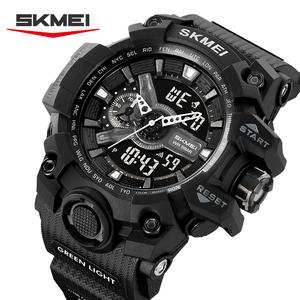 SKMEI 2396 jam tangan olahraga untuk pria, arloji olahraga luar ruangan modis Reloj, jam tangan dua waktu untuk pria, lampu LED - Product Image 3