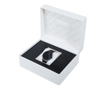 Boîte à montres en cuir PU brossé à angle droit, haut de gamme, pour montres mécaniques, présentoir de rangement et emballage cadeau, modèle international très demandé