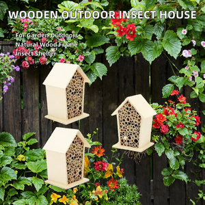 Hotel para Insectos de Madera, Casa para Abejas, Refugio para Mariposas, Caja de Anidación en Forma de Panal, Decoración de Jardín para Exteriores - Product Image 2