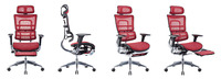 Chaise de bureau en maille, chaise ergonomique, repose-pieds, dossier haut, mobilier de bureau moderne avec BIFMA