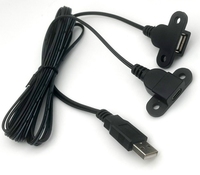 1.5m USB mâle à 2 femelle câble de charge meubles table de chevet USB C chargeur Port montage sur panneau câble d'alimentation