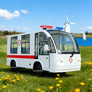 Chariot de transport électrique ZOWN à cabine fermée avec feux de signalisation pour les services de parc - Product Image 5