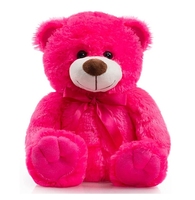 Animaux en peluche personnalisés, ours en peluche rouge doux et adorable pour la Saint-Valentin, cadeaux avec rembourrage en coton PP pour unisexe