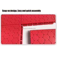 Dalles de sol TPE antidérapantes et amortissantes, couleur personnalisée, logo linéaire, revêtement de sol sportif emboîtable, faible exigence de hauteur au sol
