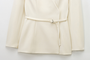 Blazer Casual de Manga Longa com Decote em V em Duas Cores para Mulheres - Product Image 5