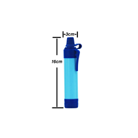 Filtre à eau portable pour filtration d'urgence 1mm équipement de survie en plastique pour randonnée Camping escalade paille extérieure