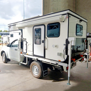 Expedition 6 Foot Pop up Pickup Truck Camper avec cadre coulissant en aluminium, douche, camping en plein air, capacité de 3 personnes - Product Image 1