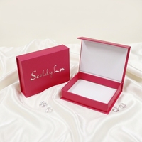 Boîte à bijoux de luxe personnalisée avec fermeture magnétique rigide et impression de logo en or