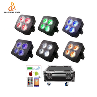 Haute puissance DMX alimenté par batterie sans fil Uplighter Rechargeable 4x18w RGBWA UV 4in1 Uplight Led Par lumière