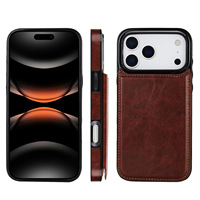Multi Card Slots Magnetic Card Bag Phone Case pour iPhone Case PU Leather Phone Case pour iPhone 17 16 15 14 13 12 11 Pro Max