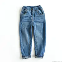 Kinder Jungen Blue Denim Jeans Hot Selling Loose Monkey Pants Sommer zubehör Street Cotton Spring Spandex Technics Item Style