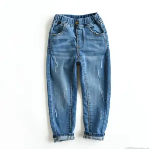 ילדים בני כחול ג 'ינס ג' ינס מכירה לוהטת רופף קוף מכנסיים קיץ אביזרי רחוב כותנה אביב סטרץ טכניקה פריט סגנון