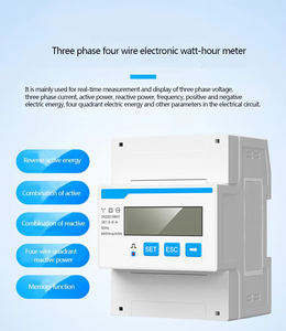 Medidor de Energía Electrónico con Pantalla LCD <span class=keywords><strong>Chint</strong></span> <span class=keywords><strong>DDSU666</strong></span> 220V 5(60)A, Medidor de Corriente de Panel, Medidor de Energía para Riel DIN DTSU666 - Product Image 3