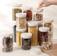 Pot en verre transparent en gros pour la conservation des aliments domestiques en cuisine, hermétique, anti-fuite, écologique, compatible congélateur