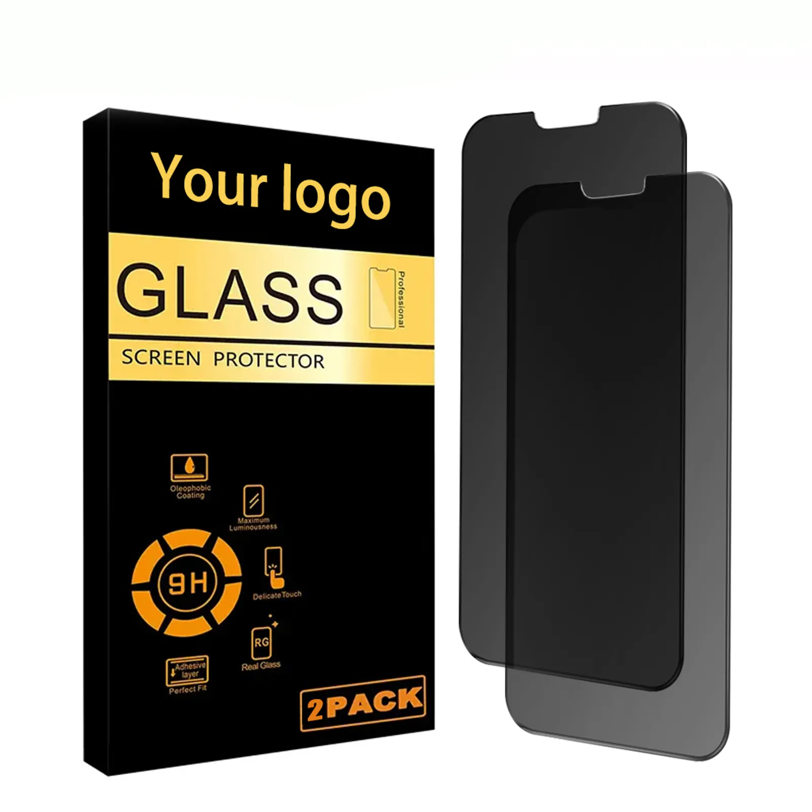 2 & 3er Pack Anti-Spion Anti-Peeping gehärtetes Glas für iPhone 11 12 13 14 15 Pro Max Datenschutz Displays chutz folie mit Objektiv folie