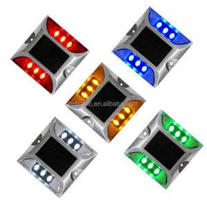 <span class=keywords><strong>Vial</strong></span> Bidireccional <span class=keywords><strong>de</strong></span> ojos <span class=keywords><strong>de</strong></span> <span class=keywords><strong>gato</strong></span> para pavimento, Panel Solar y luces Led, indicador lateral, tachuelas, color azul - Product Image 1