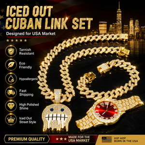 <span class=keywords><strong>Set</strong></span> di Orologi Hip Hop, <span class=keywords><strong>Collana</strong></span> <span class=keywords><strong>e</strong></span> <span class=keywords><strong>Bracciale</strong></span>, <span class=keywords><strong>Set</strong></span> di Lusso 3 Pezzi, Orologi da Polso al Quarzo da <span class=keywords><strong>Uomo</strong></span>, Gioielli alla Moda, Reloj Para Hombre - Product Image 1