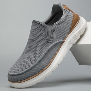 Chaussures <span class=keywords><strong>bateau</strong></span> pour hommes à enfiler, mocassins en maille, légères, respirantes, à semelle souple, baskets décontractées pour la marche - Product Image 4
