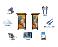 Pantalla LED para Podio de Tamaño Personalizable, Tablero de Mensajes Digitales con Texto Desplazable Programable para Actividades de Oratoria