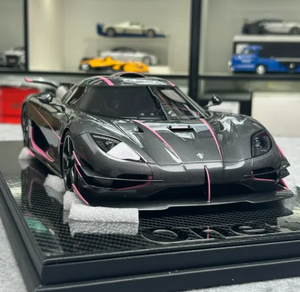 Modelo de Coche Frontiart 1/12 <span class=keywords><strong>Koenigsegg</strong></span> <span class=keywords><strong>One</strong></span> 1 Rosa de Resina de Carbono Impreso en 3D de Alta Calidad y Detallado para Exhibición/Exhibición - Product Image 5