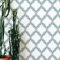 Pochoir géométrique Mandala découpé au laser pour peinture murale DIY – Grand modèle pour la peinture