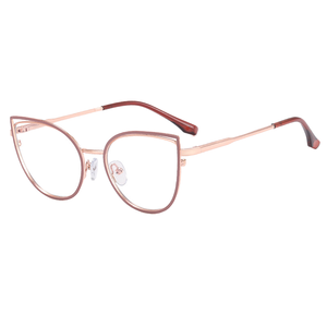 Occhiali da vista per bambini 2026 anti-luce blu, montature ottiche in metallo di tendenza con cerniera a molla, occhiali da prescrizione - Product Image 1