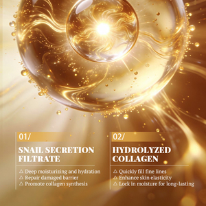 KORMESIC Marque Privée OEM Vente en Gros 30ml Sérum Visage Hydratant au Collagène de Bave d'Escargot Anti-Rides Réducteur de Pores Éclaircissant - Product Image 3